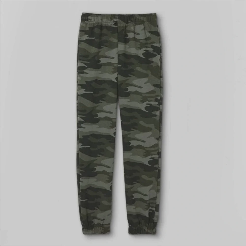Green Camo Sweatpants Size XL Comfy Unisex Loungewear Athleisure Army Pants NEW - Picture 4 of 9